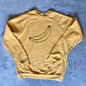 Jenny Lemons sweatshirt yellow banana athleisure Medium M